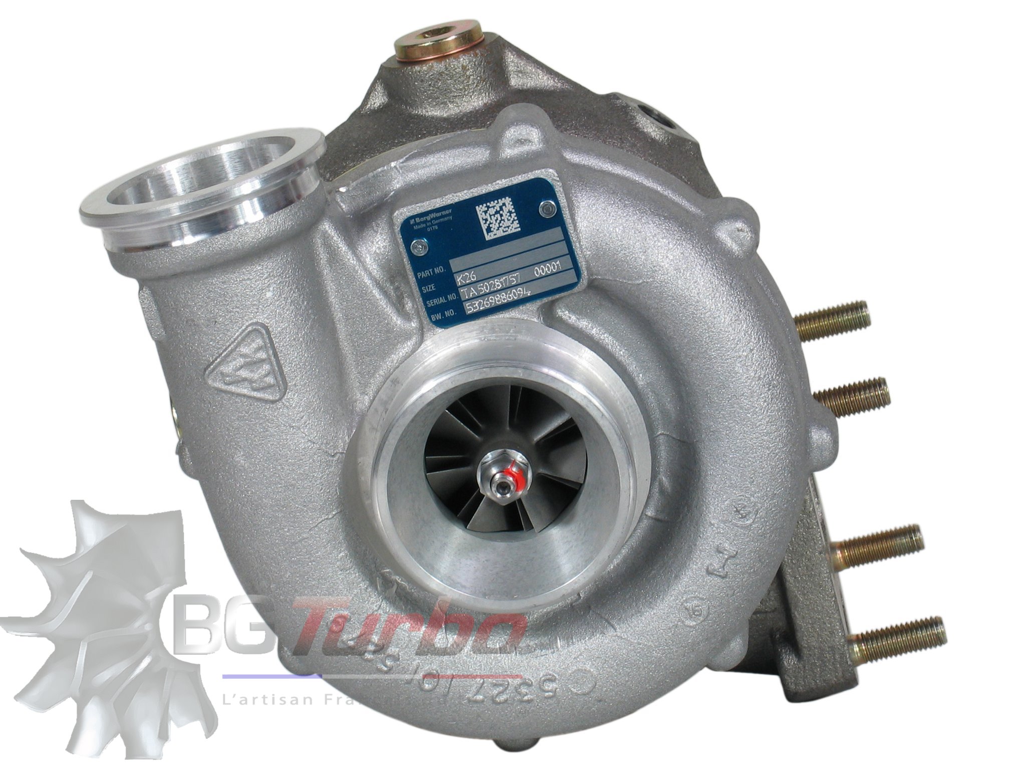 TURBO BORGWARNER K26 RECONDITIONNÉ EN FRANCE - VOLVO PENTA MARINE TAMD31 TMD311 2,4 L 109 129 CV - 53269706094 - ATTENTION ENTREE D'AIR TURBO SOUPLE
